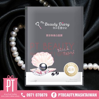Miếng lẻ Mặt nạ My Beauty Diary Ngọc Trai Đen trắng sáng da