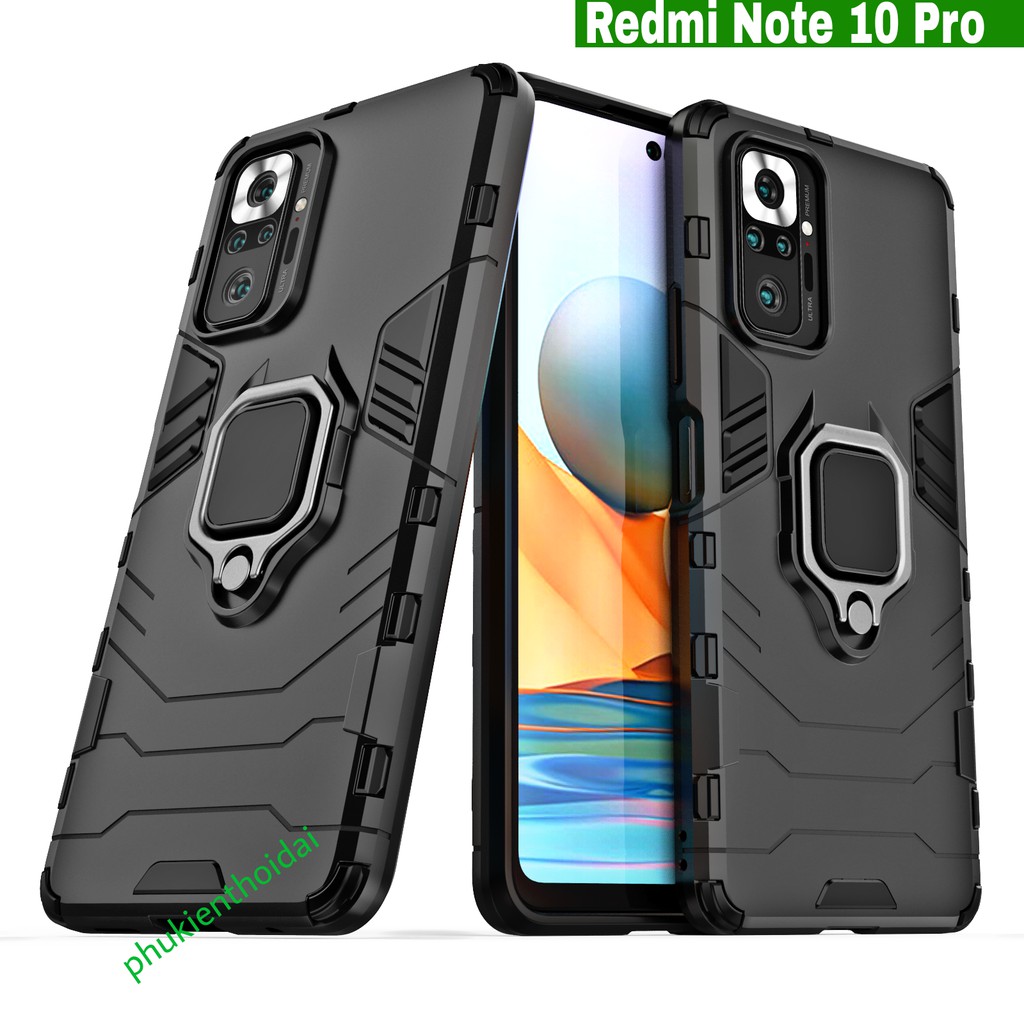 Ốp lưng Redmi Note 10 Pro / Note 11 Pro Iron Man Iring chống sốc va đập mạnh giá đỡ mặt lưng cao cấp
