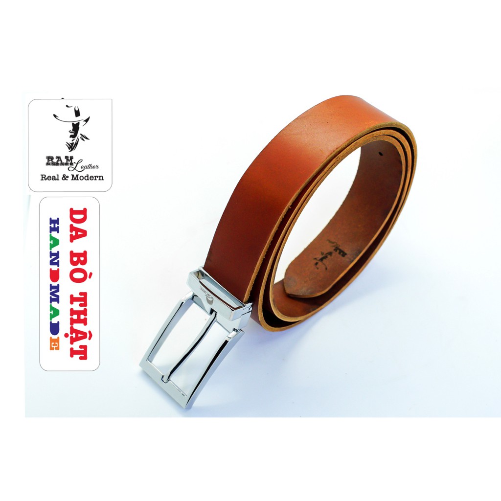Thắt Lưng Nam RAM Leather Da Bò Italia Vegtan Khóa Corpune