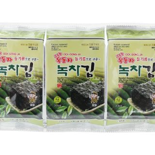 3 GÓI RONG BIỂN OCK DONG JA VỊ TRÀ XANH 4,5g vttsp mới12