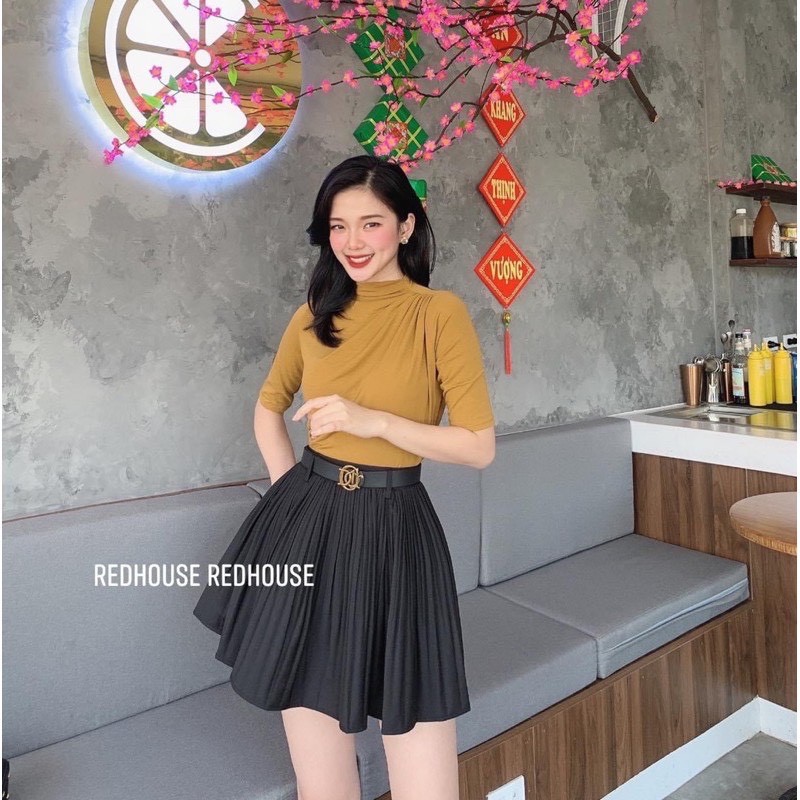 Chân Váy Xòe Xếp Ly Nhỏ 2 Màu Kèm Đai Cao Cấp Loại 1 Freeship, Chân Váy Xếp Ly Màu Đen Siêu Xinh Đi Chơi Sang Chảnh QC | BigBuy360 - bigbuy360.vn