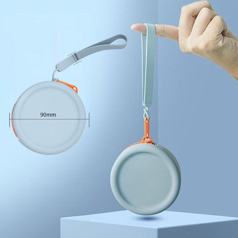 Túi Đựng Tai Nghe / Tiền Xu Bằng Silicon Có Khóa Kéo Cho Nữ Ốp