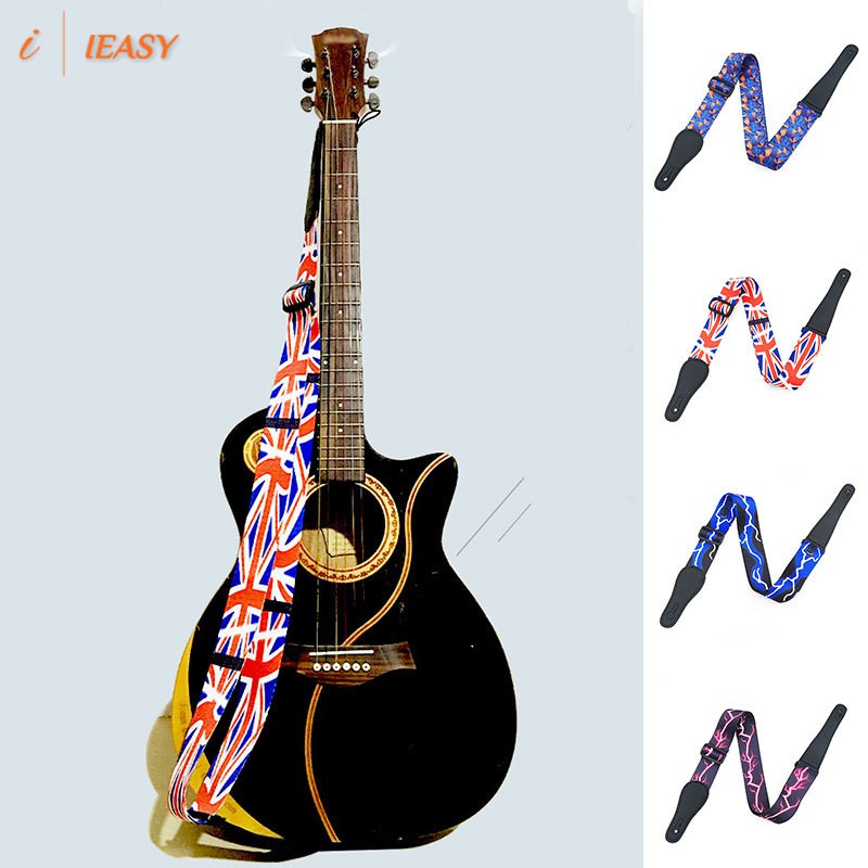 Dây Đeo Đàn Guitar Điện / Acoustic Bằng Polyester Tùy Chỉnh Phong Cách Vintage