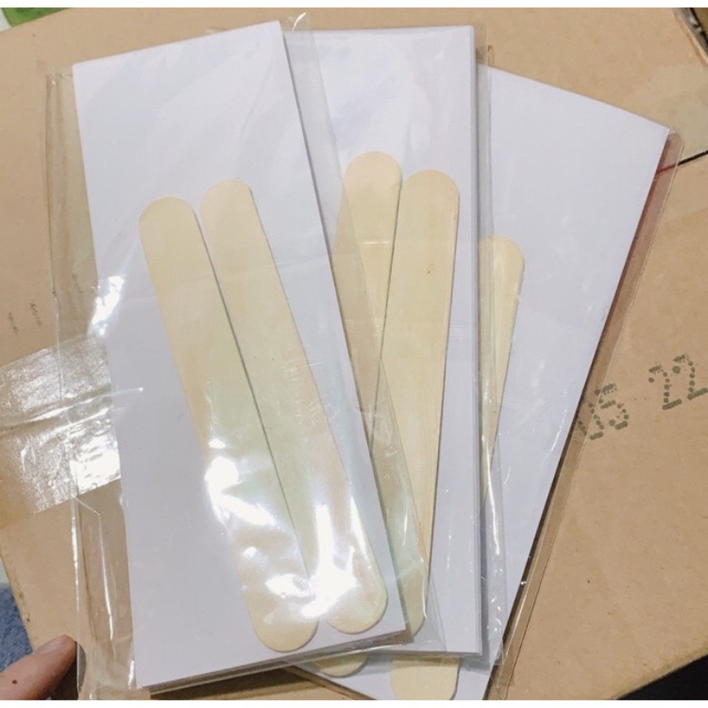 Set giấy wax và que gỗ