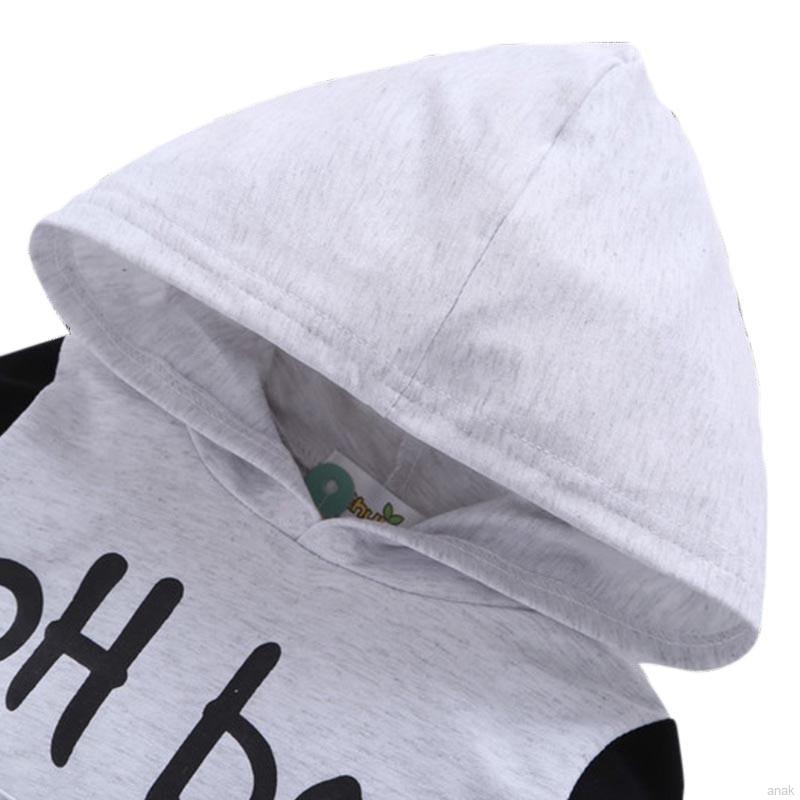 Bộ áo hoodie + quần dài giữ ấm mùa thu cho bé trai bé gái