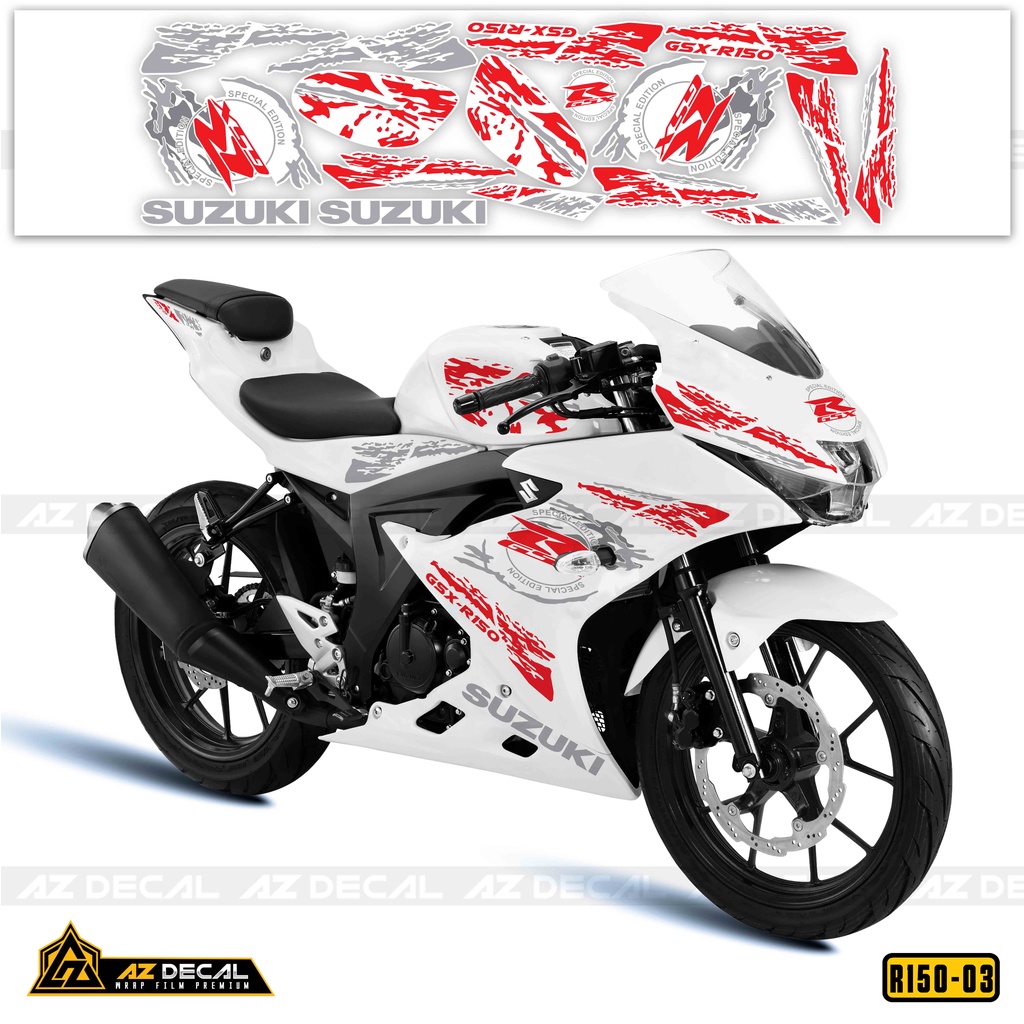 Decal Chế Dán Xe GSX R150 Mẫu Special Edition Nhiều Lựa Chọn Màu | GSX R150-03 | Tem Rời Chống Nước, Chống Bay Màu
