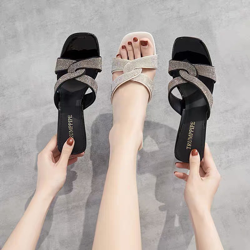 Guốc Gù Đá Gót 7CM Hàng Cao Cấp Thời Trang Siêu Đẹp Cho Nữ