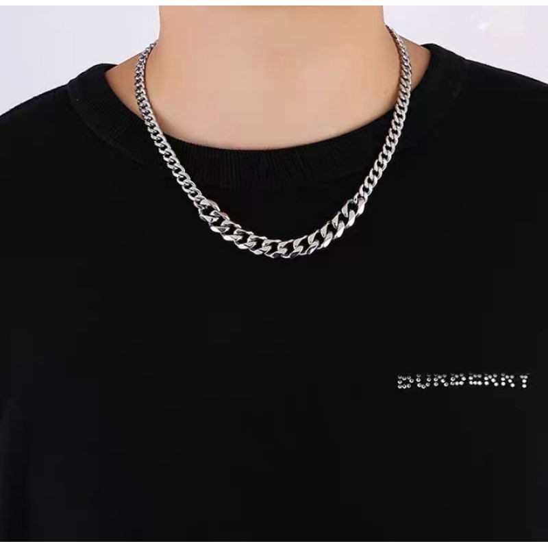 Vòng cổ nam titan thép không gỉ tạo dáng dây xích Cuban Unisex thời trang Cá Tính phong cách Hiphop