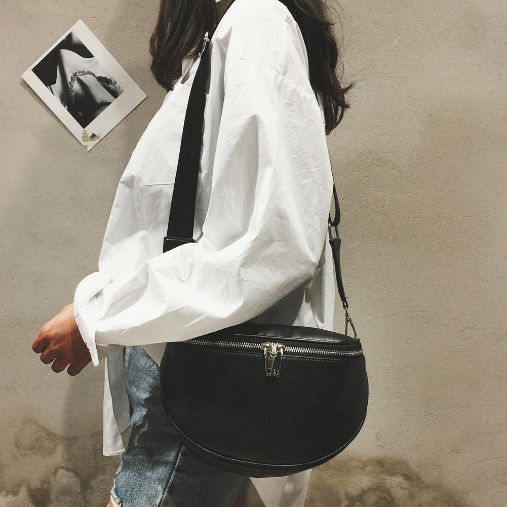 Túi da PU đeo chéo thiết kế đơn giản thanh lịch dành cho nữ