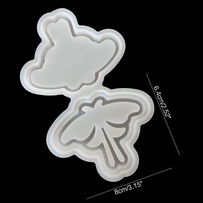 Khuôn Silicone Làm Móc Khóa DIY Hình Bướm Xinh Xắn