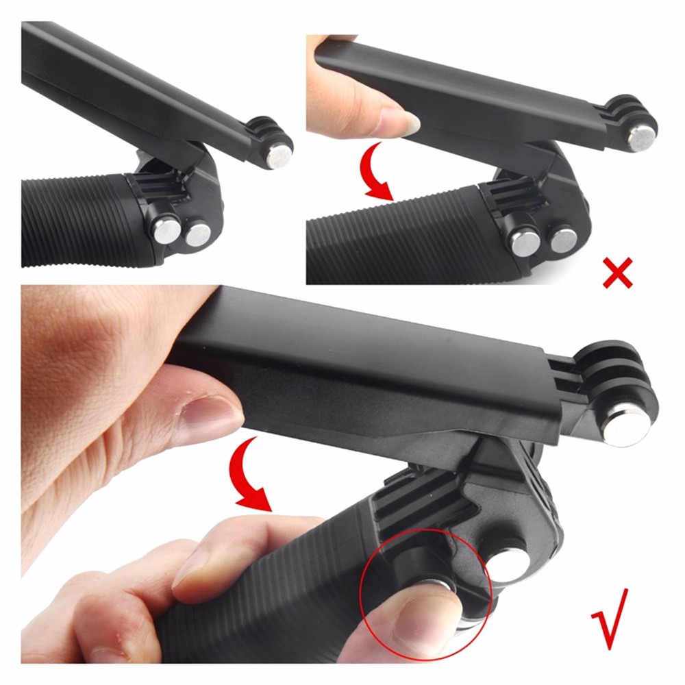 Gậy chụp ảnh 3 đầu chống nước cho máy quay hành trình GoPro Hero 7 5 6 4 Session SJ7000 SJ6000 4K | BigBuy360 - bigbuy360.vn