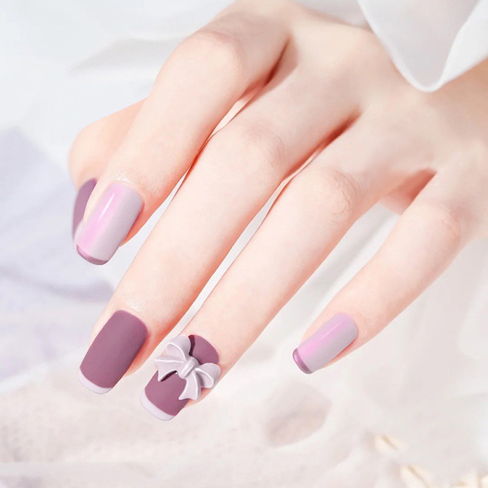 Khuôn In Trang Trí Móng Tay Hình Nơ 3D Bằng Silicone DIY