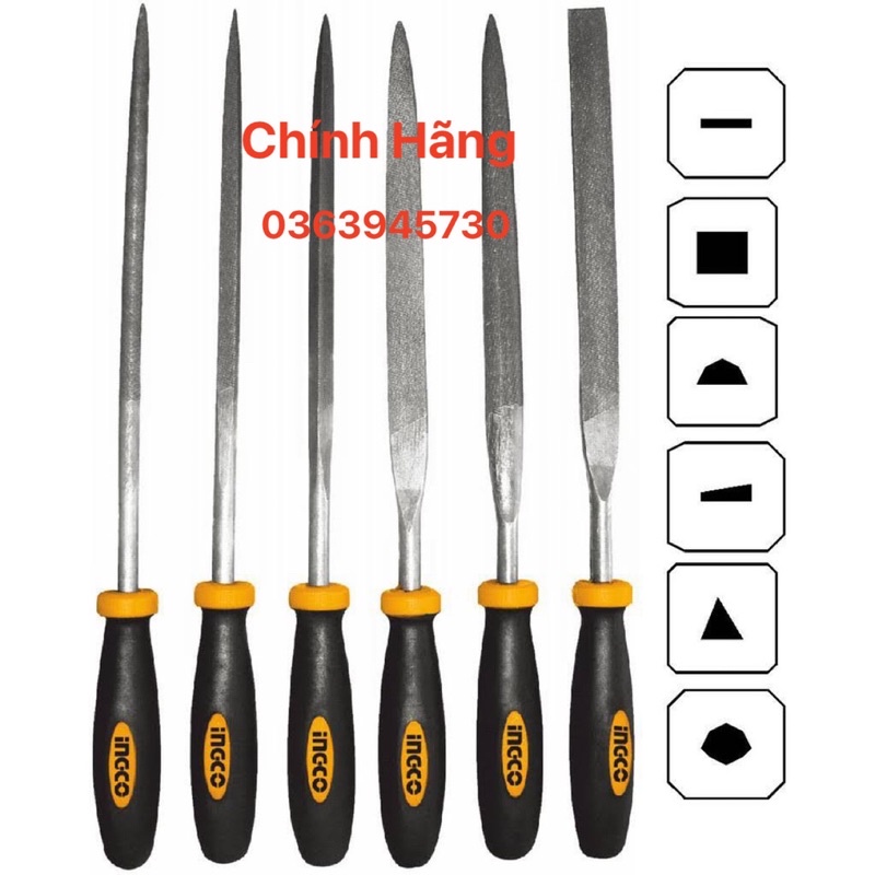 ĐỒ NGHỀ INGCO Bộ 6 giũa sắt  HKTF63