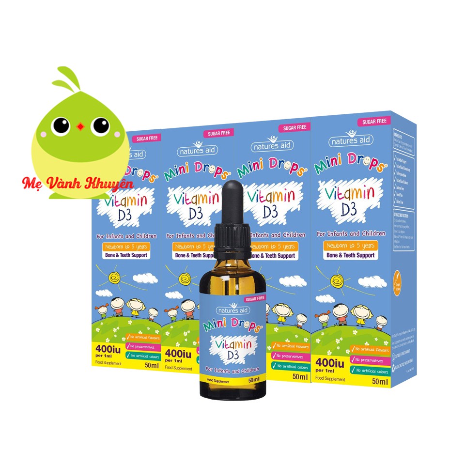 Vitamin D3 400IU Natures Aid Mini Drops Vitamin D3, UK