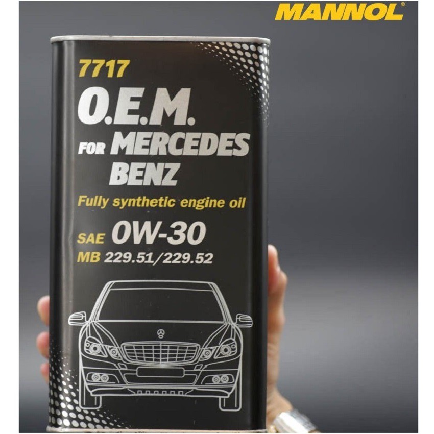 [Cao Cấp] Nhớt MANNOL 7717 O.E.M .Dành Cho Xe Mercedes Benz 0W-30 SN/CF – 4 Lít, Hàng nhập khẩu từ Đức chính hãng.