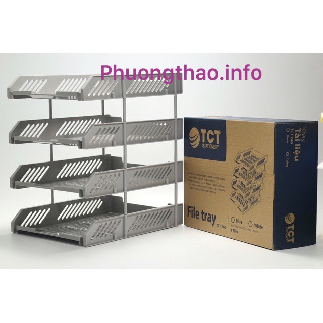 Khay Đựng Tài Liệu, Đựng Hồ Sơ Cao Cấp Bằng Nhựa - 3 Tầng, 4 Tầng