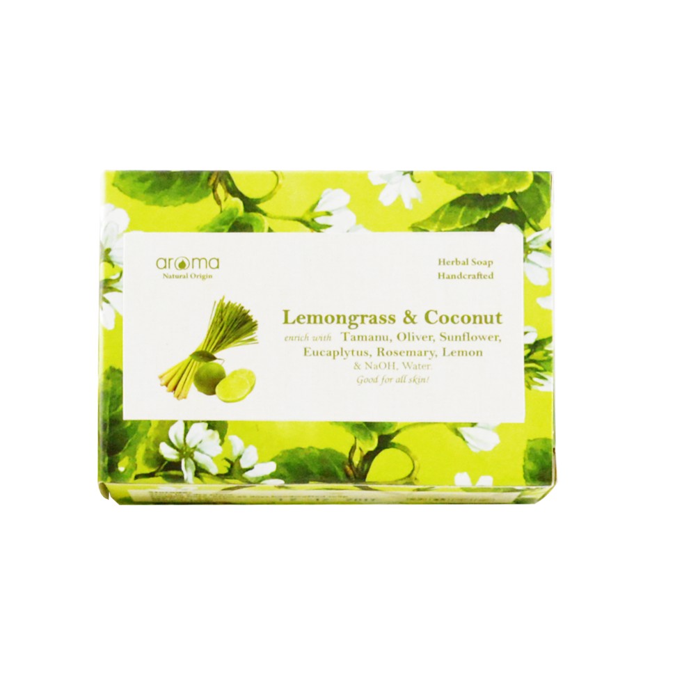 Xà Phòng Thủ Công Sả Chanh Aroma - Lemongrass Handcrafted Soap 100gr