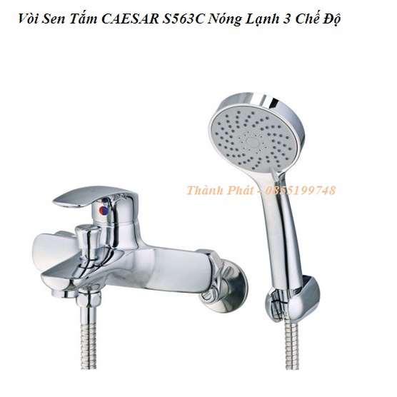 [CHÍNH HÃNG] Vòi Sen Tắm CAESAR S563C Nóng Lạnh 3 Chế Độ