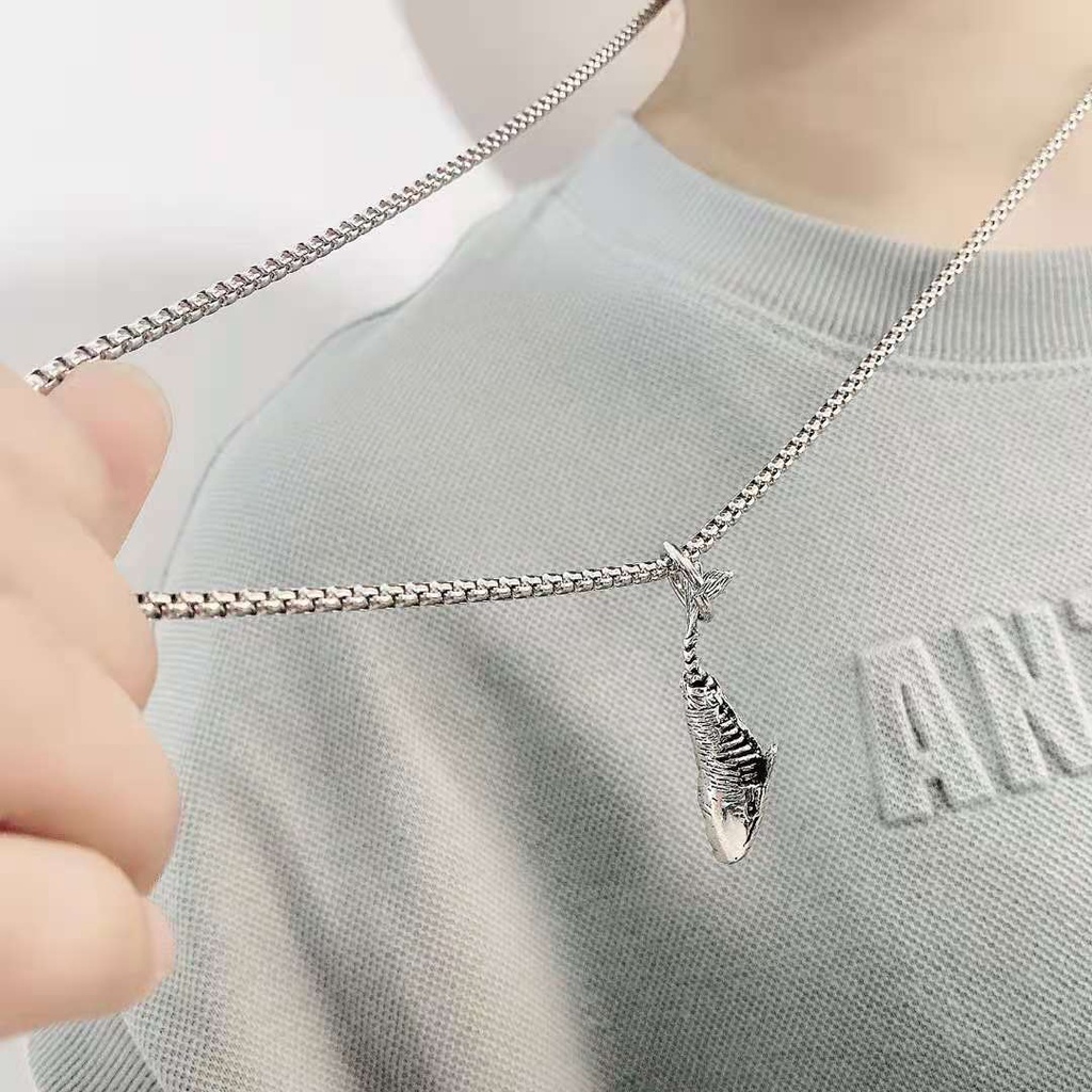 Vòng cổ Mặt Hình Cá Mập Phong Cách Hip Hop Thời Trang Cho Cặp Đôi