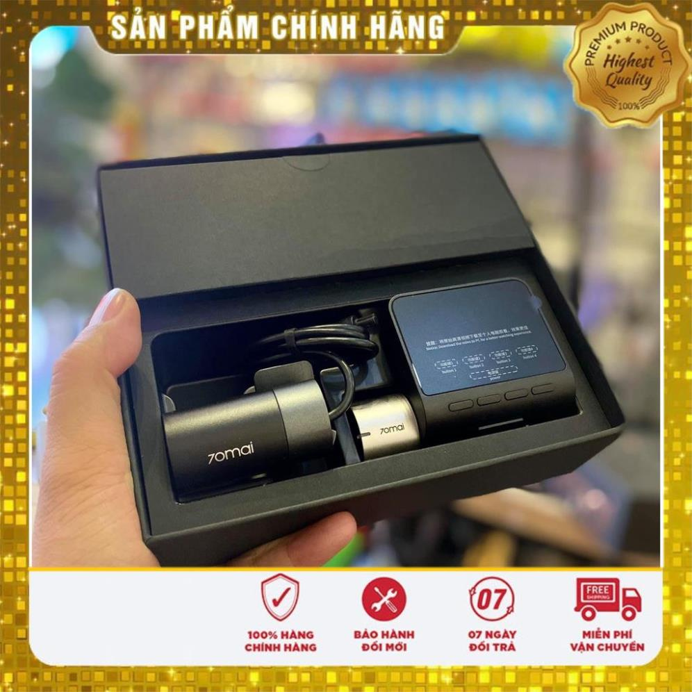 Camera hành trình ô tô 70Mai A500s quay Trước và Sau Siêu Nét - 70mai Dash Cam Pro Plus+ A500s Rear Cam Set 1944P