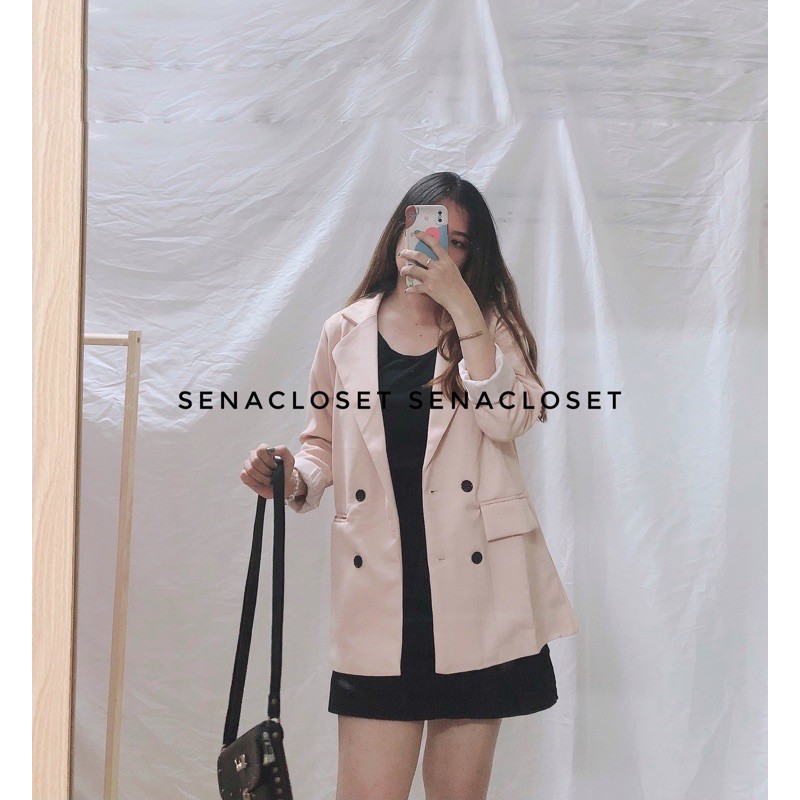 ÁO KHOÁC BLAZER 2 LỚP QUẢNG CHÂU KIỂU DÁNG ULZZANG HÀN QUỐC (Ảnh thật) | BigBuy360 - bigbuy360.vn