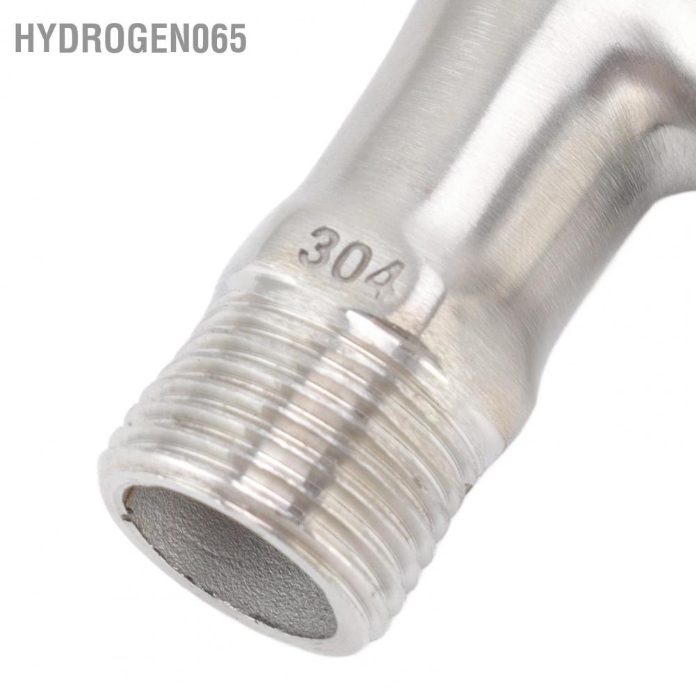 Hydrogen065 Hydrogen065 Máy giặt Vòi vòi bằng thép không gỉ Gắn tường nước lạnh đơn với bộ sủi bọt và van