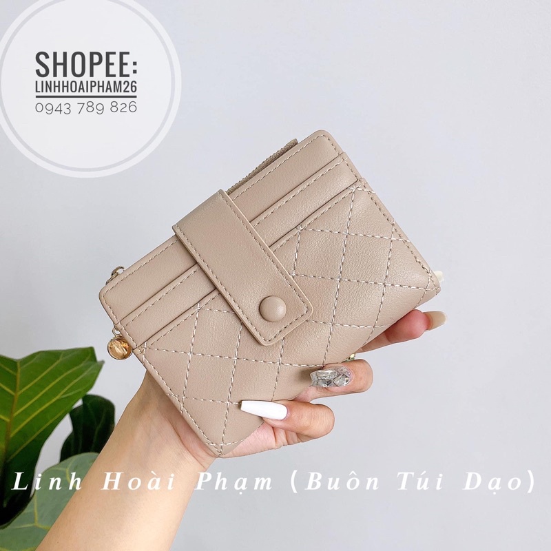 Ví nữ ngắn basic gấp 2 loại đẹp hàng đặt riêng