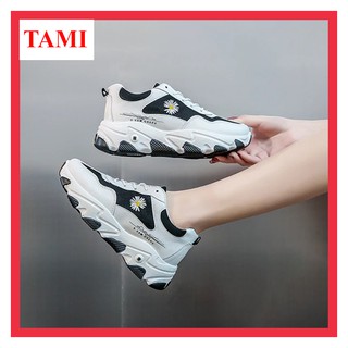 Giày nữ hàn quốc cao cấp sneaker thể thao hoa cúc TAMI-AA0103