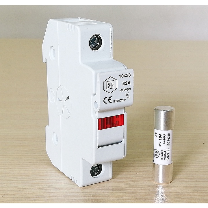 [LOẠI TỐT; Đơn tối thiểu 30k] Bộ đế cầu chì sứ RT18-32X có đèn gồm đế và ruột cầu chì sứ 1A ~ 32A.