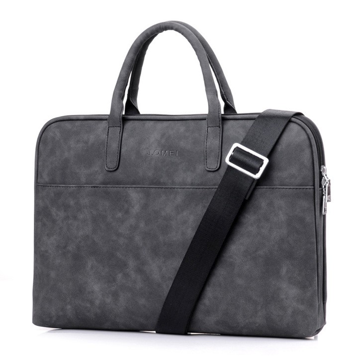 Túi đựng laptop J.QMEI thời trang da PU cao cấp có dây đeo