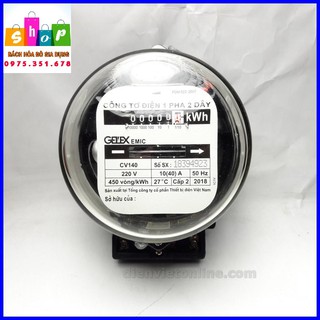 Công Tơ (Đồng Hồ) Điện 1 Pha 2 Dây - GELEX EMIC 5(20A) Loại Có Giấy Kiểm Định