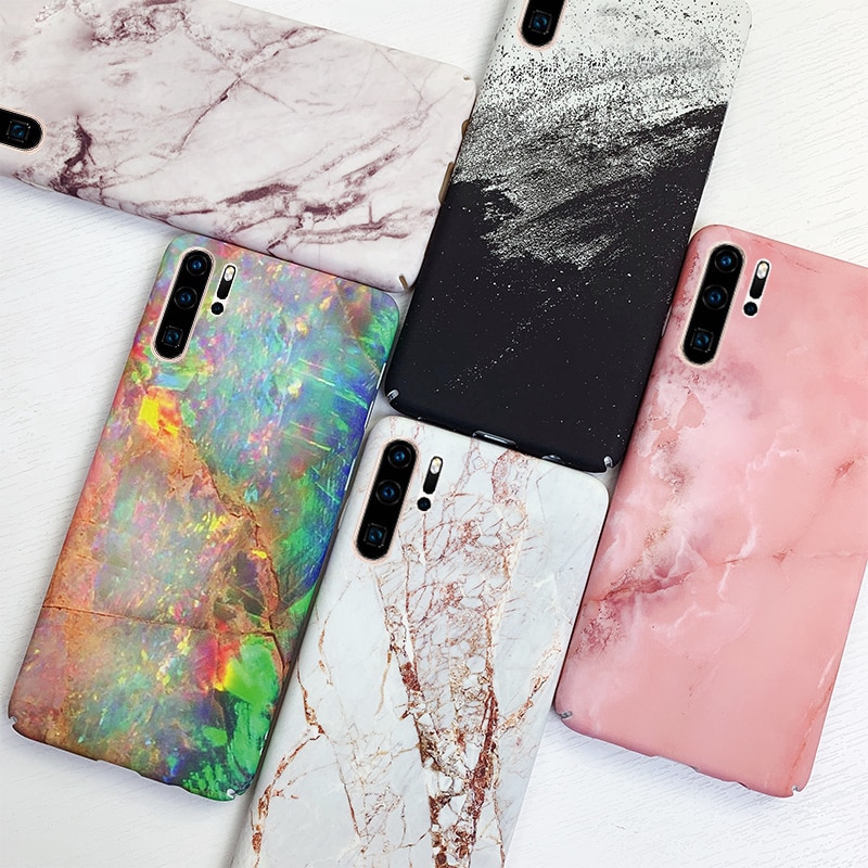 For Samsung Galaxy Note 10 Plus S10 S10E S9 S8 Plus Marble Gold Crack Hard PC Case Cover For Samsung Note 10 Fundas