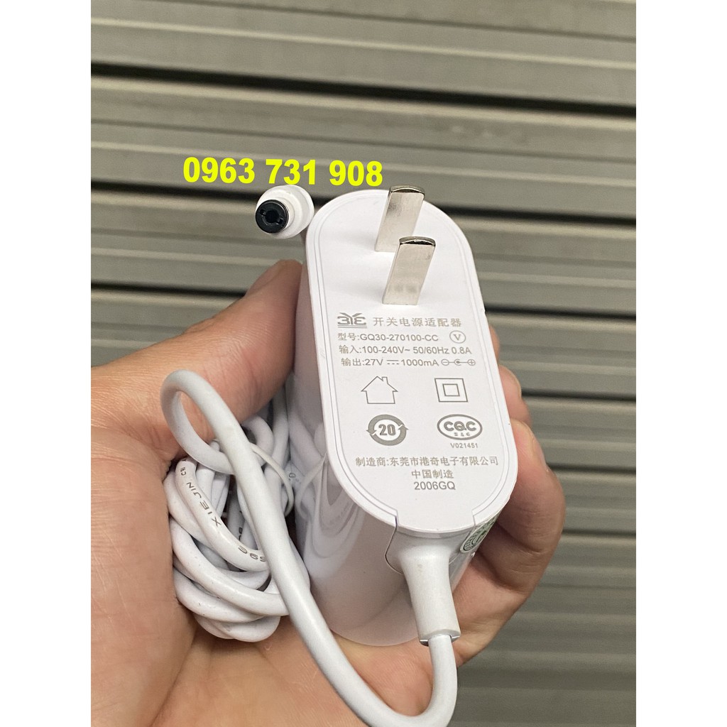 Adapter nguồn 27V-1000mA (27V-1A) chính hãng