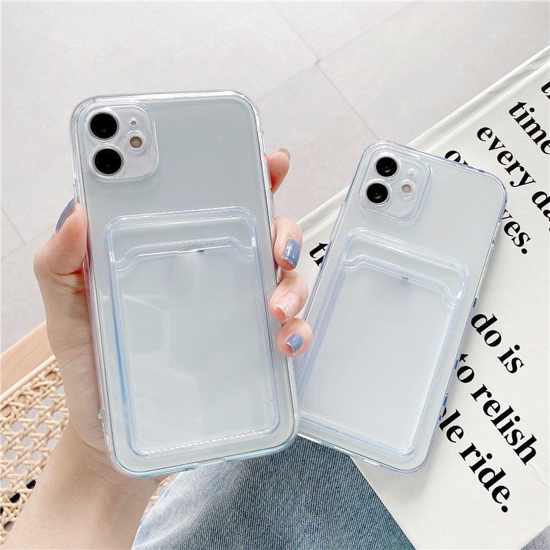 Ốp lưng iphone trong có ngăn đựng thẻ 6/6s/6plus/6splus/7plus/8plus/x/xsmax/11/11promax/12/12promax/13/13pro/13promax