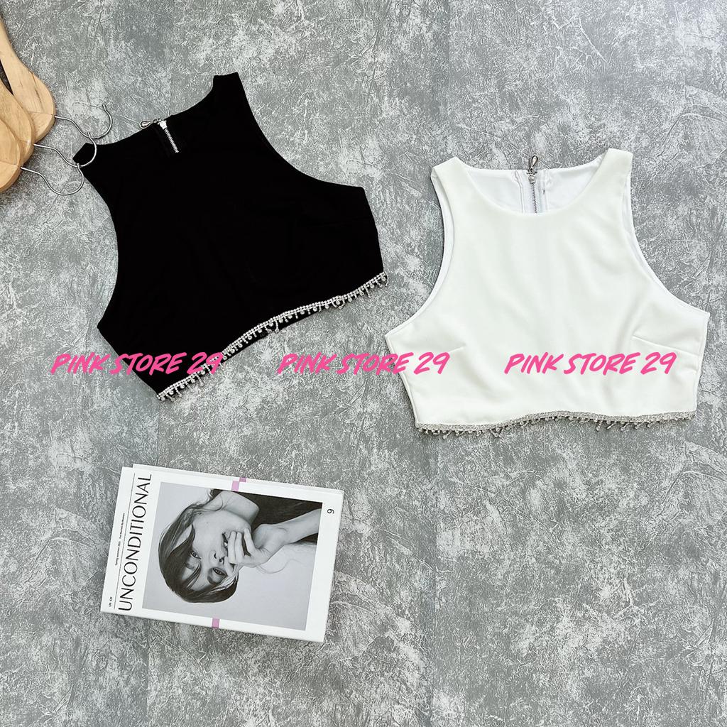 Áo Croptop Ba Lỗ PINKSTORE29 Chất Lụa 2 Lớp A5473