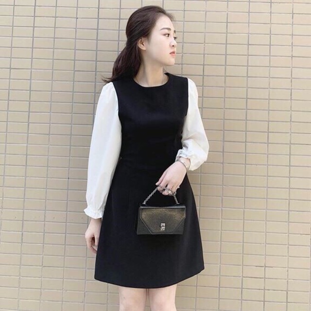 Váy buộc nơ dáng suông