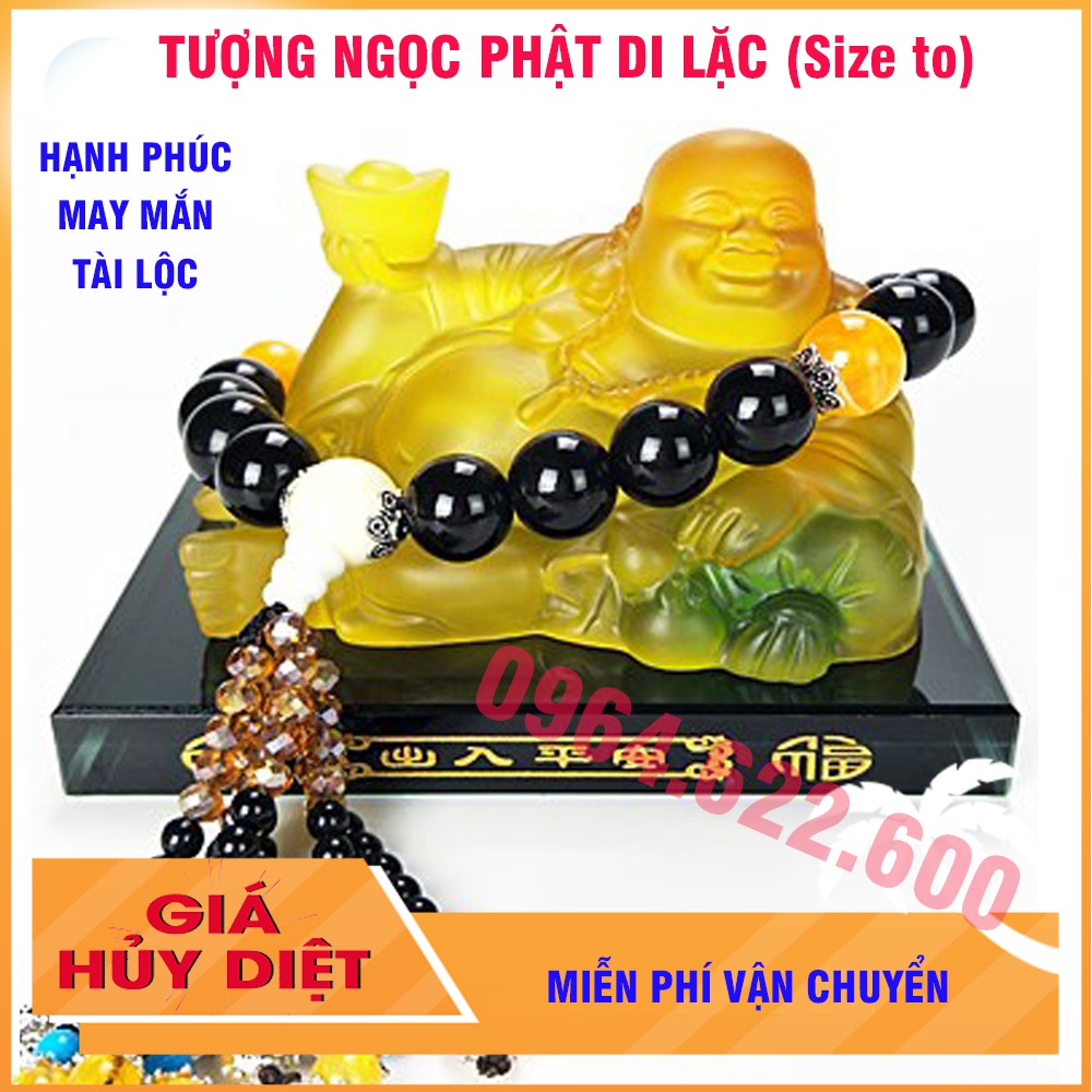 [Loại To] Tượng Di Lặc Ngọc Lưu Ly, Tượng Thần Tài, Tượng Phật Cao Cấp TẶNG Nước Hoa. Mang lại MAY MẮN & TÀI LỘC.