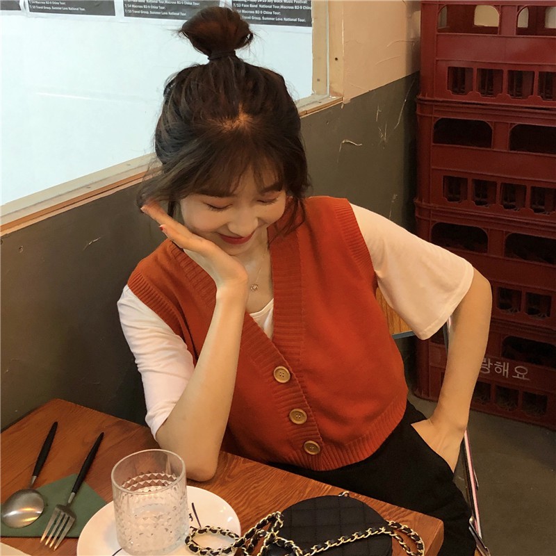 [SẴN] Áo gile len nữ Ulzzang Quảng Châu AGL4 | BigBuy360 - bigbuy360.vn