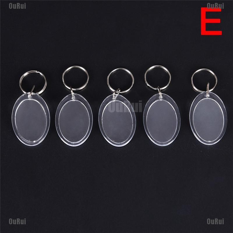 Set 5 Khung Ảnh Trong Suốt Kèm Móc Khóa Xinh Xắn