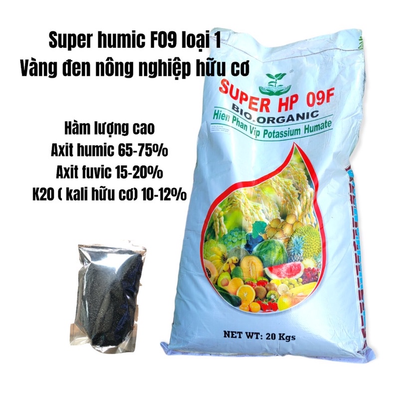 1kg Humic F09( loại 1 )  - phân hữu cơ kích rễ cho cây trồng