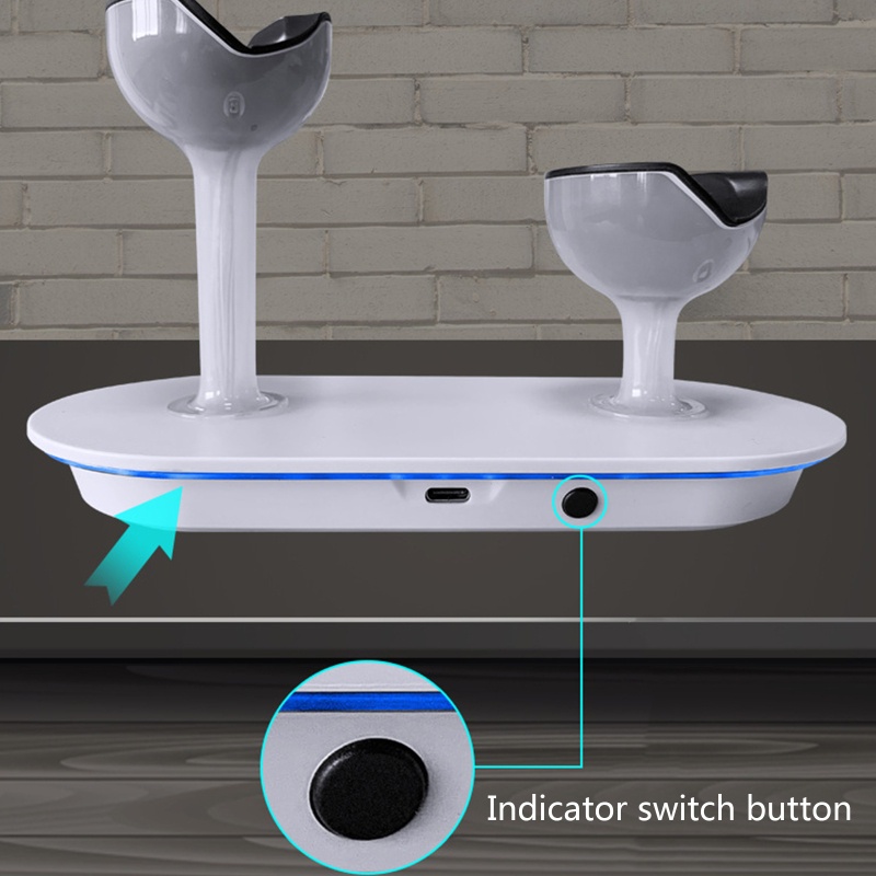 Bộ Đế Sạc Đứng Thiết Kế Ly Rượu Vang Có Đèn LED Đầu Ra Type-C