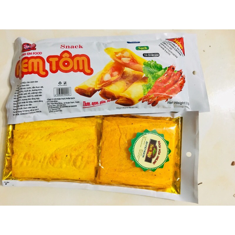 Snack nem tôm ba anh em 22g