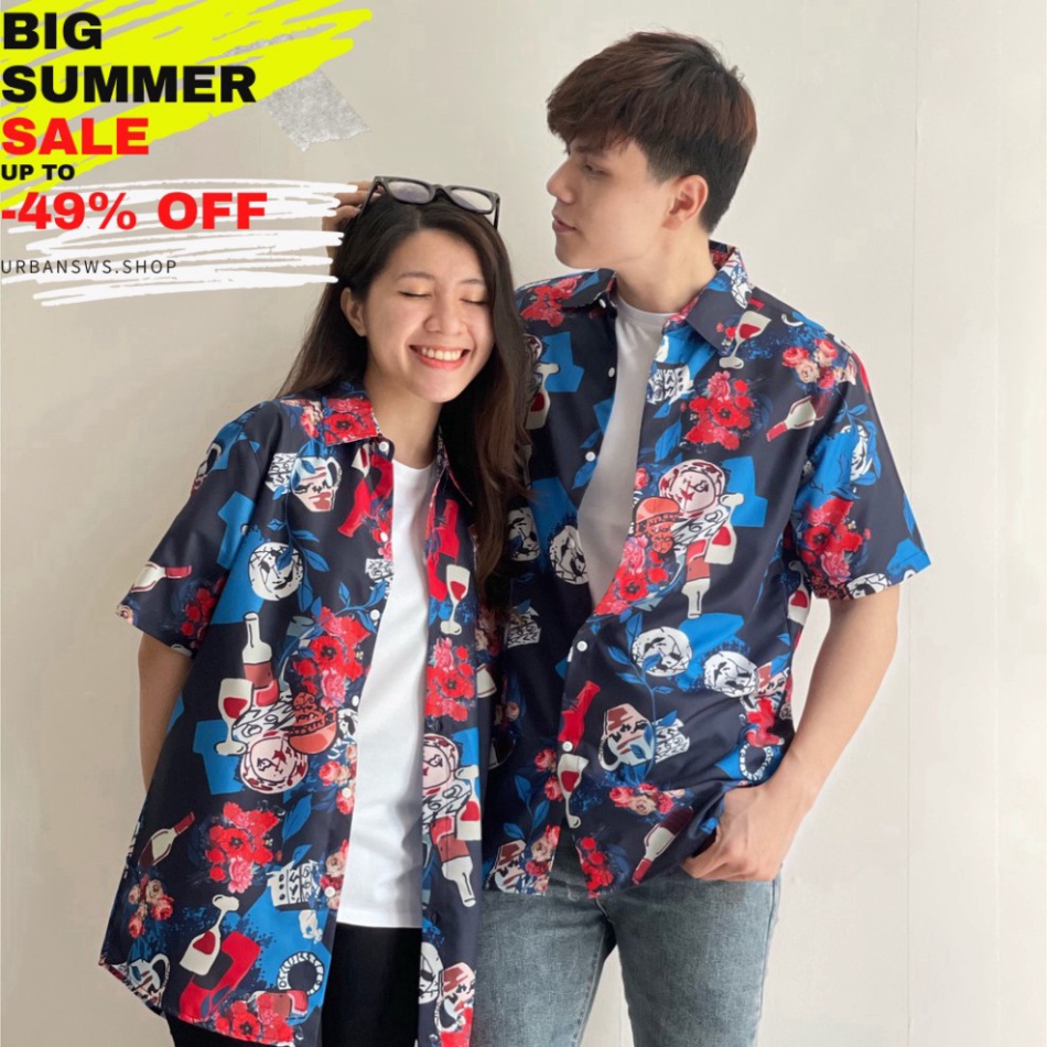 (SALE OFF) Áo Sơ Mi Lụa Mềm Mịn, In 3D, Form Rộng, Unisex, Bắt Trending Cho Các Bạn Trẻ