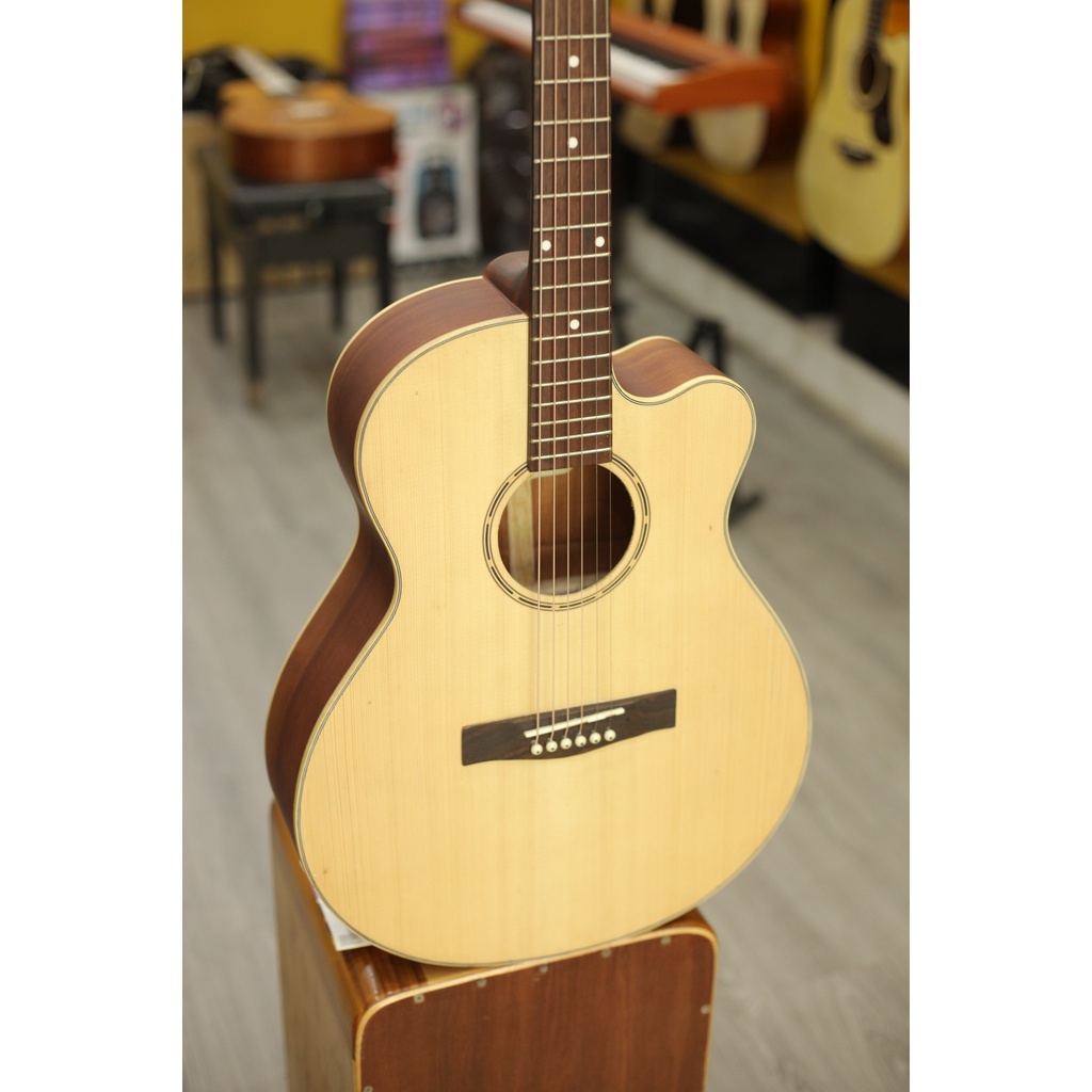 Đàn Guitar Acoustic LuthierV LV150 Full Solid - Tặng Kèm Bao Đàn,Capo,Pick Lục Chỉnh Cần Đàn Guitar