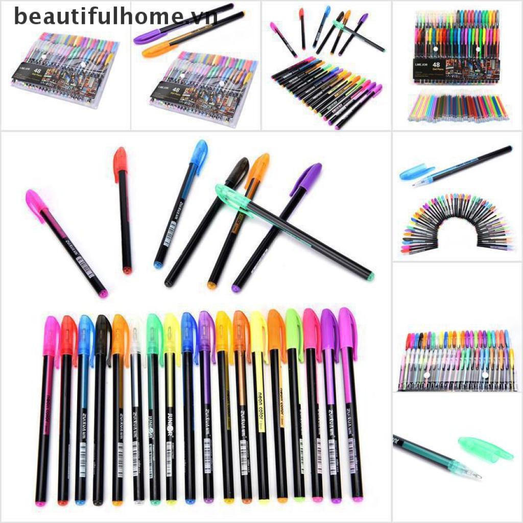 Set 48 cây bút mực gel neon nhiều màu sắc