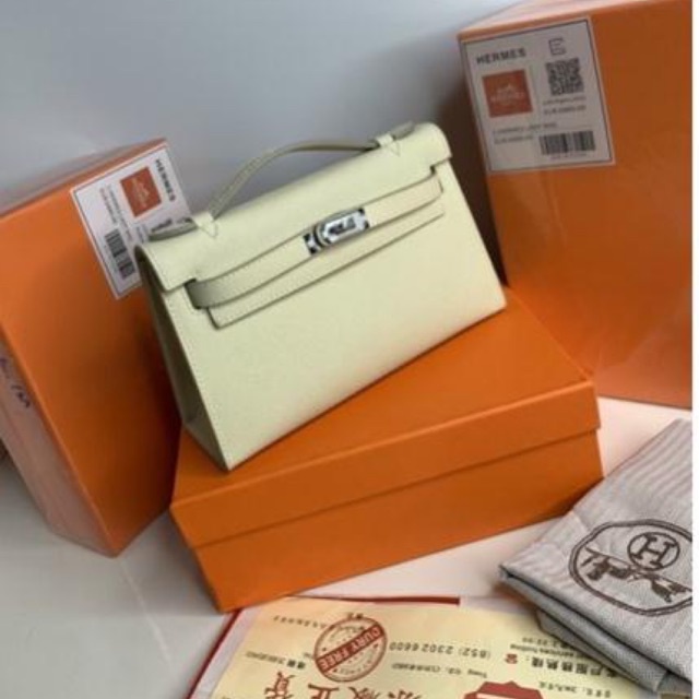Túi KELLY POSCHER 22cm Nguyên bản - Da bò Swift nhập khẩu