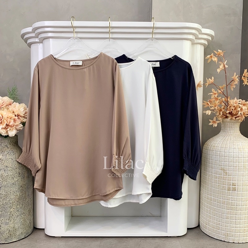 Ji-eun Áo Blouse Cao Cấp Của Hàn Quốc Của Tử Đinh Hương | Áo Nữ Hàn Quốc | Áo Công Sở Nữ |