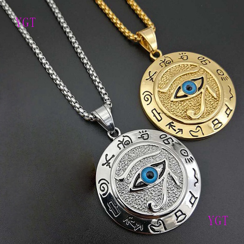 Vòng cổ thép không gỉ mặt hình mắt Amulet thời trang
