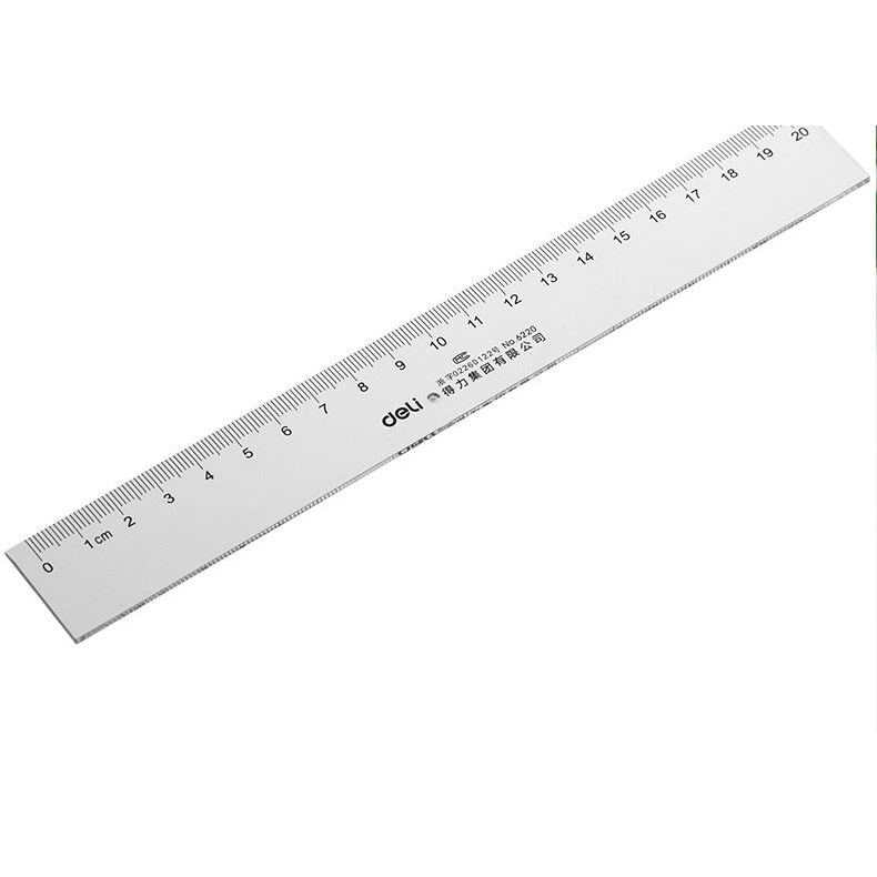 Thước kẻ nhựa trong suốt loại 20/30cm dành cho học sinh, sinh viên. Vạch chia chuẩn, số rõ nét HB1015
