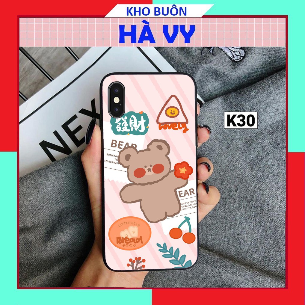 Ốp lưng iphone gấu bear viền dẻo đen lưng cứng 6/6plus/6s/6splus/7/7plus/8/8plus/x/xr/xs/11/12/pro/max/plus/promax